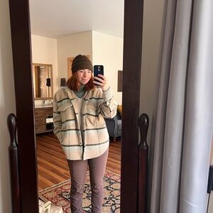 Oversize Plaid Shirt Jacket